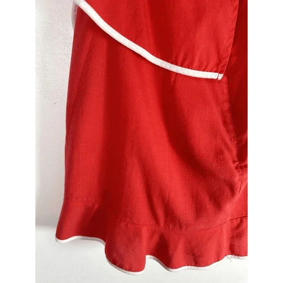 Tularosa Carrie Revolve Romper‎ Mini Dress Red White Woman's Size L - Picture 6 of 16
